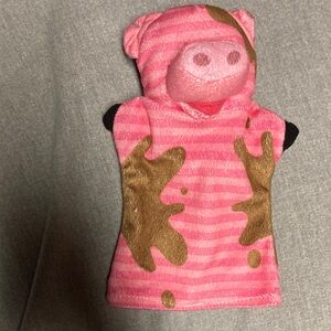 Melissa & Doug Pink and Brown Striped Pig Hand Puppet